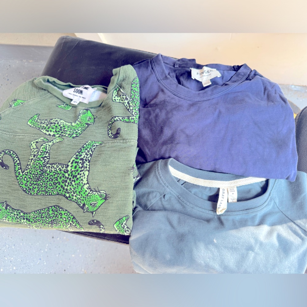 Bundle of kid boy European brand long sleeve tops